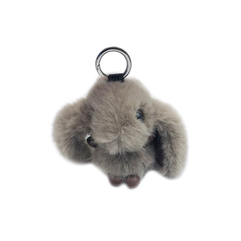 Xsclpomddy Bunny Keychain Plush Rabbit Keychain Fluffy Pompom Keyring for