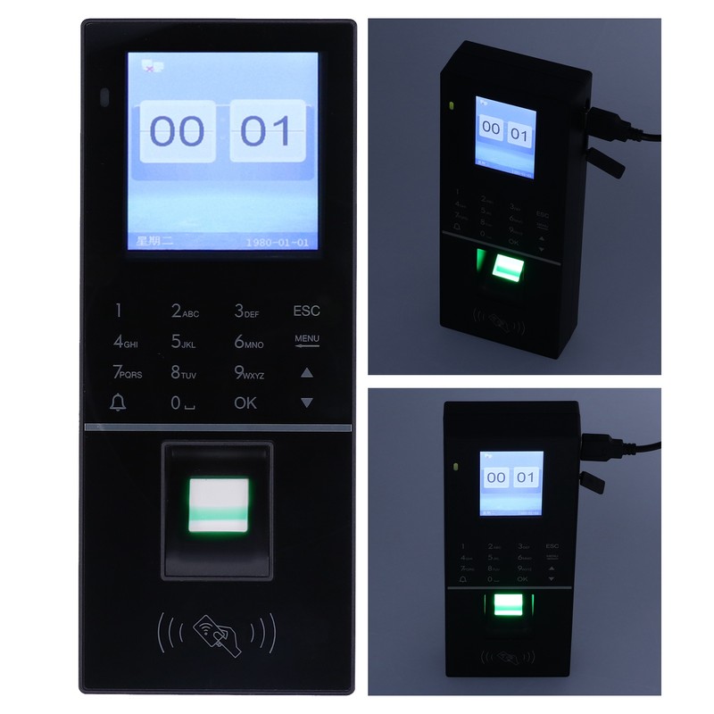 Access Control Attendance 2‑in‑1 Machine TCP/IP Fingerprint Password Card 2.4in