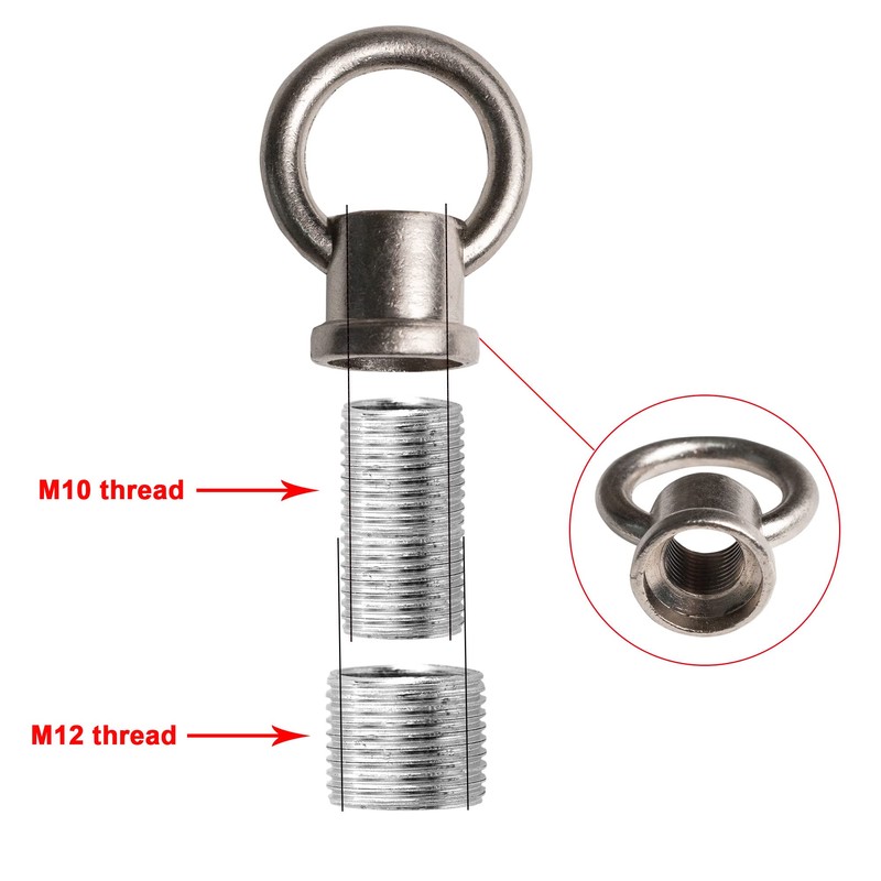 Haligate Brush Nickel Hook Rings for Light Fixture M10/M12 Available