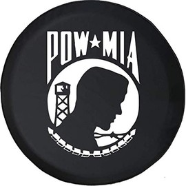 Spare Tire Cover American POW MIA Military Vietnam Veteran War (Fits: SUVs Camper Accessories RV Accessories Size 33 Inch