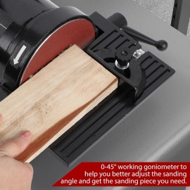 1 x 30'' Belt Sander with 5'' Disc Sander Powerful Bench Sander with 2.1A Motor