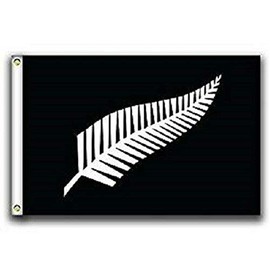 JumpingLight 3x5 The Silver Fern of New Zealand Flag 3x5 Banner Brass Grommets no Fade - Quality Flags