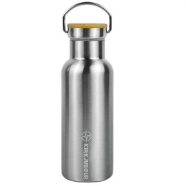 Kirkjubøur® Eisur Stainless Steel Water Bottle with Tea Strainer - Robust, Environmentally Friendly and Leak-Proof - Perfect for Outdoor Adventures - BPA Free (0.5 L)