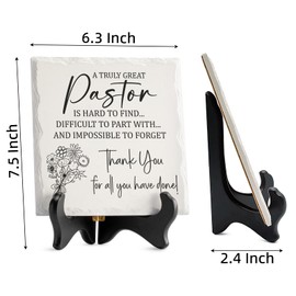 Pastor Appreciation Gifts - A Truly Great Pastor Is Hard to Find - Pastor Birthday, Christmas Gifts for Men, Women - Best Pastor Appreciation Cards Ceramics Plaque Decorations