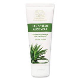 Florex Handcreme Aloe Vera - Reichhaltige intensive Pflege bei trockenen strapazierten Händen mit Schafmilch ohne Palmöl 75 ml