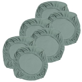 Yikko Elastic Stretch Spandex Chair Seat Covers Slipcovers Washable Fit for Office Chairs, Dining Room Chairs, Bar Wedding Party Decor (6, Green)