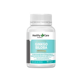 HealthyCare 헬시케어 고함량 징코 빌로바 6000mg 60정 Healthy Care High Potency Ginkgo Biloba 6000mg 60 Tablets