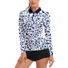 Plus Size Leopard Golf Polo Women Patterned Long Sleeve Golf