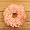 Christmas Door Wreath Artificial Hanging Garland Pink Maple Leaf Wreath