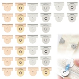 16Pairs Seamless Magnetic Buckle Clasp, Magnetic Snaps for Bags Clothing and DIY Crafts, No-Sewing Clip Closures