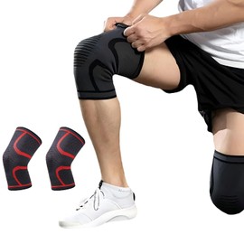 1 Par de Rodilleras Deportivas, Rodilleras Elásticas Antideslizantes, Protege tus Rodillas，Adecuado para Voleibol, Baloncesto, GYM, Correr, Ciclismo de Montaña, Deportes Al Aire Libre, etc