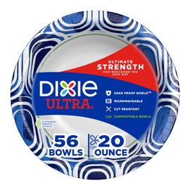 Dixie Ultra, Large Paper Bowls,  Oz,  Count, Microwave Safe, Compostable, Disposable Bowls Great For Breakfast, Lunch, And Dinner Meals