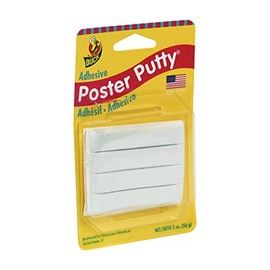 Duck Brand Removable/Reusable Poster Putty, 2-Ounce, White (1436911)