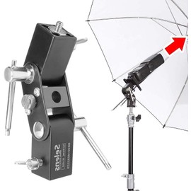 Selens Photography Umbrella Strobe Holder Studio Bracket 180° Adjustable Tripod Strobe Speedlite Umbrella and More