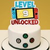 Level 9th Unlocked Cake Topper - Electronic Games Theme Boys