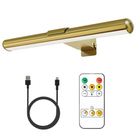 Swatia LED Picture Light, Battery Powered Painting Picture Lights, with timers and dimming Metal Remote Display Art Lamps, for Portrait, Wall Painting, Framework, Darts