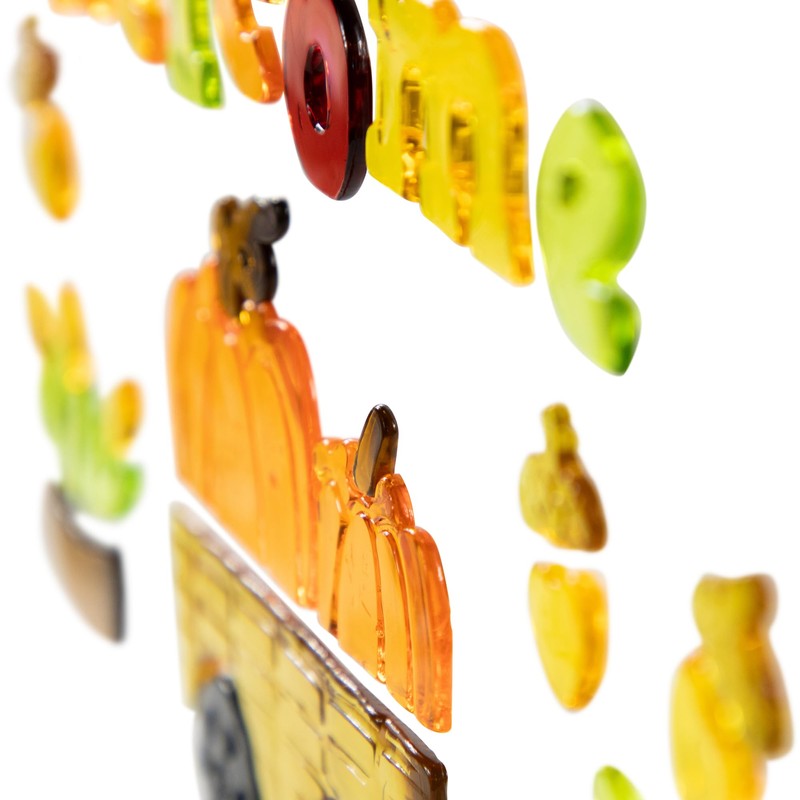 Northlight Set of 4 Double Sided Fall Harvest Gel Window