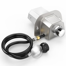 Utheer Gas Burner Attachment for Karu 2/12/12G and Fyra 12, 28000 BTU, No-Assembly Propane Burner, One-Piece Gas Hose Design, for Pizza Oven Accessories, Outdoor Pizza Oven Gas Burner Attachment