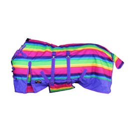 CHALLENGER 76" 1200D Turnout Lightweight Bellyband Rain Horse Winter Blanket Sheet 390B