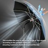 Exclusive Black Coating Outdoor Patio Umbrella, Adjustable Tilt Sun Shade