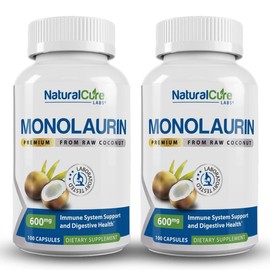 Natural Cure Labs Premium Monolaurin 600mg from coconut for Immune Support - Buy More, Save More: 2 Bottles ($2.00 off)