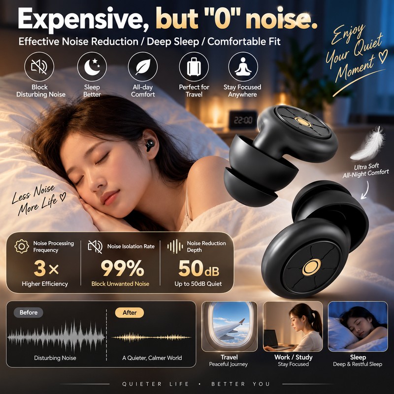 3D Sleep Eye Mask for Light Blocking – Contoured Eye