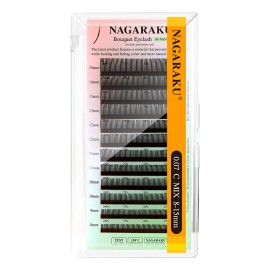 Bouquet Extensión De Pestañas Nagaraku Negro 0.07 C Y D Mix