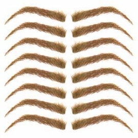 Beauti-Full Brows|Easy Application|Waterproof|8 Pairs|Temporary Tattoo Eyebrows: Neffi (Light Brown)