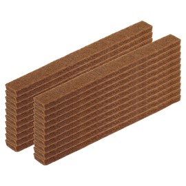 uxcell Felt Strips with Adhesive Backing, 20 Pcs 1/2" x 6" x 0.2" Anti Scratch Furniture Felt Tapes Self-Stick Pads for Protecting Hardwood Floor, Brown
