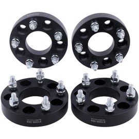 VLAOSCHI Black Forged 5x135 to 5x5.5 Wheel Adapters 1.5 Inch with 14x2.0 Studs Compatible with Ford Lin-coln 5 Lug for 1997-2003 F150 | 1997-2002 Expedition | 1998-2002 Navigator - Pack of 4