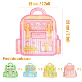 MIUPOO Reusable Portable Colourful Gift Bags for Children's Birthdays, Self Sealing Candy Bags with Handle, Sealed Christmas Easter Bags, Pack of 20