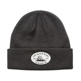 The Black Pearl Beanie Knit Hat 100% Wool Tall Ship Logo Winter Warm Unisex Hats Grey