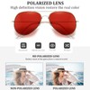 Outray Night Vision Polarized Aviator Sunglasses for Driving (Gold Frame/Red