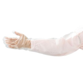 [Lible] Barrier Robe No.2660 FG Long Gloves, PE Rubber Included, Clear, One Size, 1 Box, 30 Pieces, Set of 20 (1 Case), Left and Right Use, Food Sanitation Law Compliant, Long Type, Prevents Sleeve Stain (20)