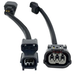 2 Pcs LED DRL Adapter to Parking Light Adapter Wiring Harness Connector Pigtail Plug Fit for Honda Accord Headlight swap 2013-2015 4cyl with high-Beam DRL