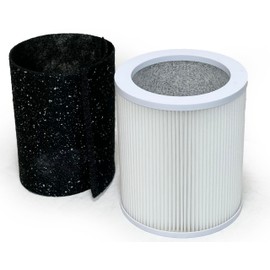 Nispira HP400 Series H-HF400-VP Filter Replacement Compatible with Hunter HP400 Cylindrical Tower Air Purifier True HEPA Activated Carbon Pre-Filter 1 Pack