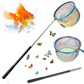Kescher Kinder Schmetterlingsnetz Kohlenstoffstahl-Schaufelnetz Teleskop Kinder Kescher 52-88 cm Geeignet zum Fangen von Insekten Angeln Schwimmbad Outdoor-Aktivitäten usw