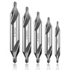 5Pcs Center Drill Bits Set M2 High Speed Steel 60