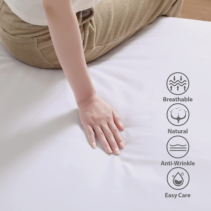 Rayyan Linen Extra Deep Fitted Sheet Fully Elasticated 40CM 100%