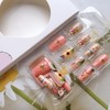 Flower Press on Nails Medium Square Fake Nails Spring Flower