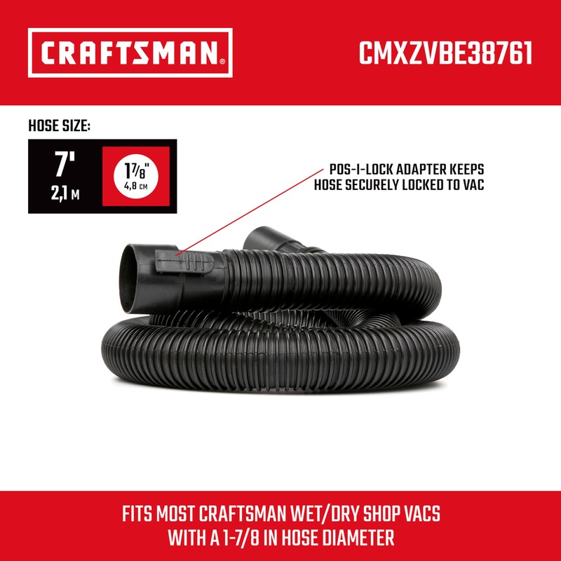 CRAFTSMAN CMXZVBE38761 1-7/8 in. x 7 ft. POS-I-LOCK Wet Dry