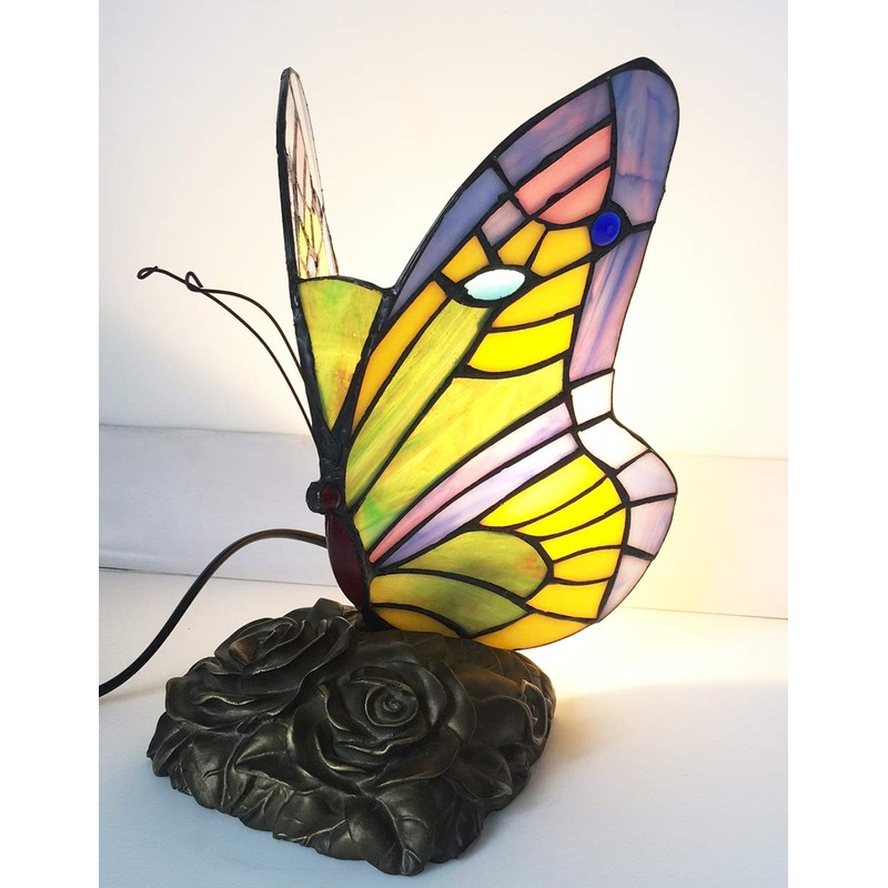 HUIMEIJU Tiffany lamp Butterfly Blue Glass HMJ8060 Stained Glass Style