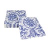 Caspari Romantic Toile Blue Cocktail Napkins - 20 Per Package