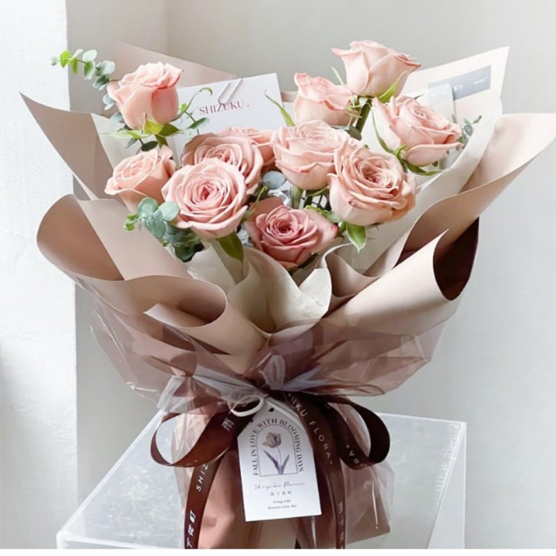 50 Small Sheets Bouquet Wrapping Korean Cotton Non-Woven Waterproof Withdrawable