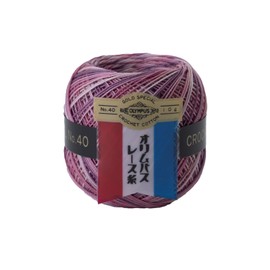 Olympus #40 Col.M15 Gold Sheet Mix Lace Thread Pink 0.3 oz (10 g), Approx. 35.8 ft (89 m)