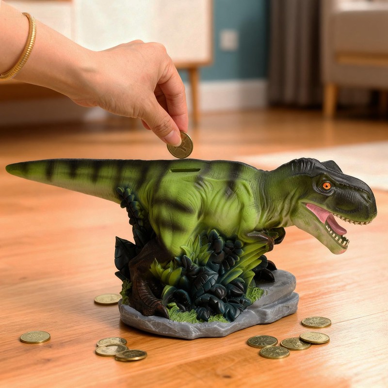 Gaolinci T-Rex Piggy Bank, Coin Bank, Change Bank, Decorative Dinosaur
