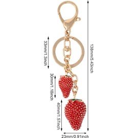 SUBTLE GAMES Cherry Bag Charms Lovely Fruits Shape Cute Handbags Purse Charms for Women Girls Keychain Accessory
