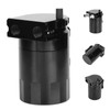 Universal Oil Catch Can Kit 300ML Reservoir Tank Engine Black