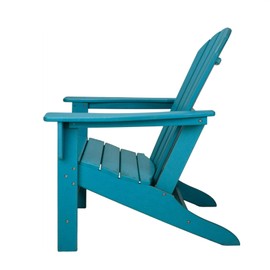 Leisure Classics UV Protected HDPE Indoor Outdoor Adirondack Lounge Patio Porch Deck Chair, Turquoise