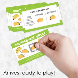 Big Dot of Happiness Taco ‘Bout Fun - Mexican Fiesta Game Scratch Off Cards - 22 Count